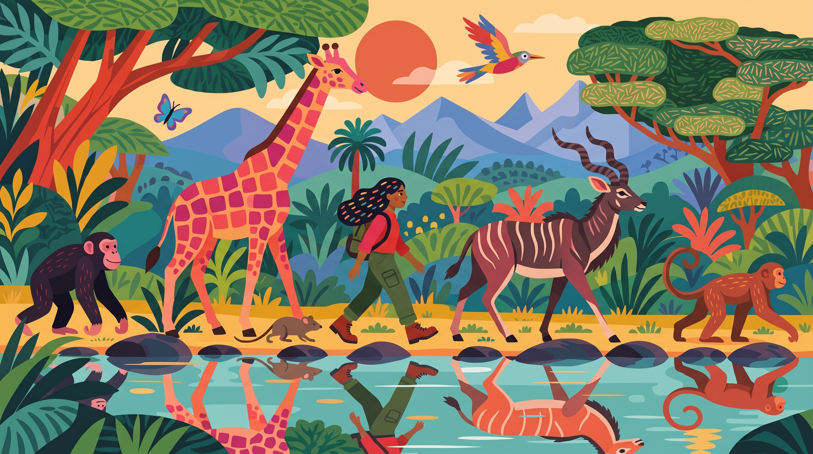 Comparative evolutionary anthropology illustration